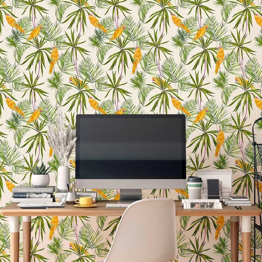 Paradise Wallpaper - Chalk - Ohpopsi - WLD53125W - Premier Wallcovering