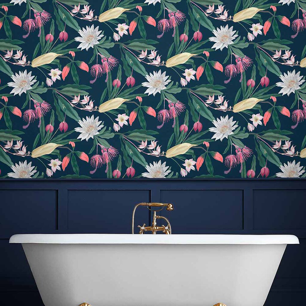 Paradise Wallpaper - Midnight - Graham & Brown - 107601 - Premier Wallcovering