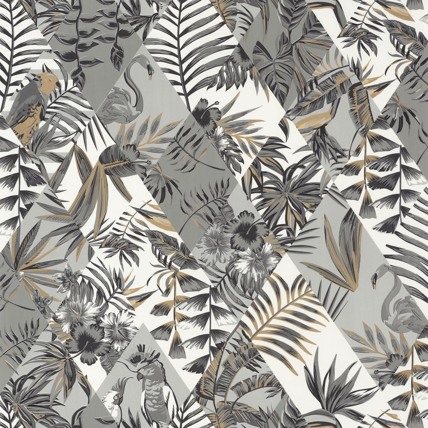 Paradise Wallpaper - Noir - Caselio - 101169092 - Premier Wallcovering
