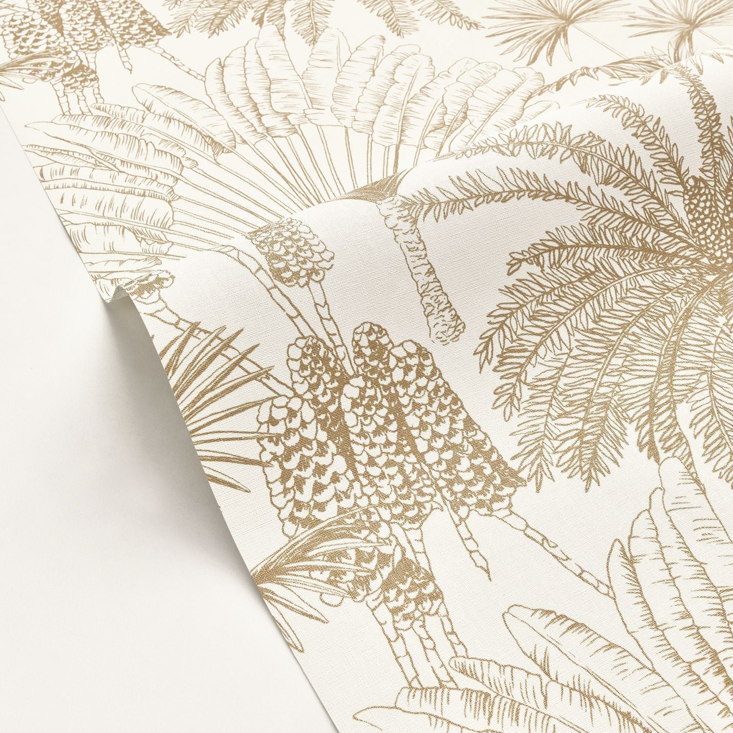 Paradisia Wallpaper - Blanc Or - Caselio - 104330233 - Premier Wallcovering
