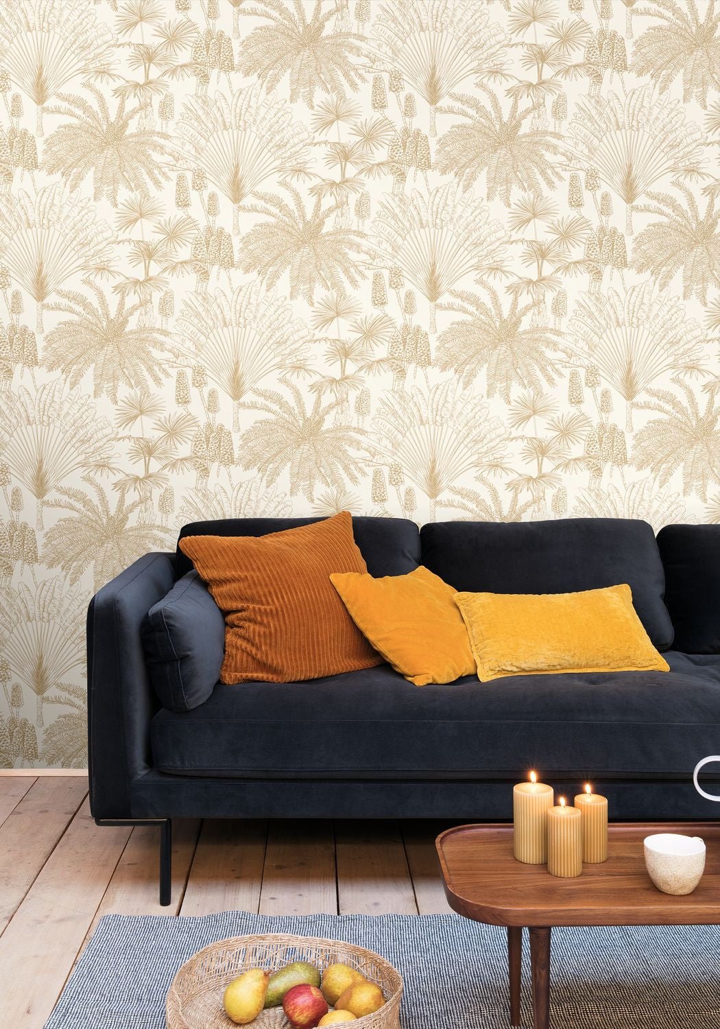 Paradisia Wallpaper - Blanc Or - Caselio - 104330233 - Premier Wallcovering