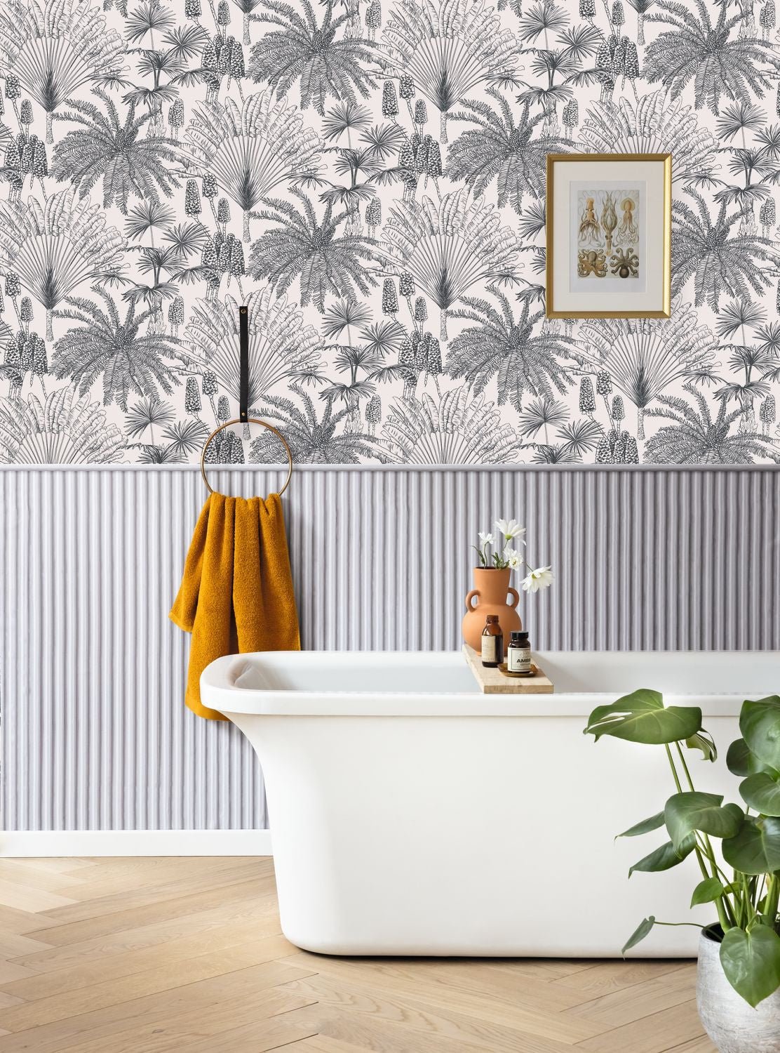 Paradisia Wallpaper - Blanc Noir - Caselio - 104330956 - Premier Wallcovering