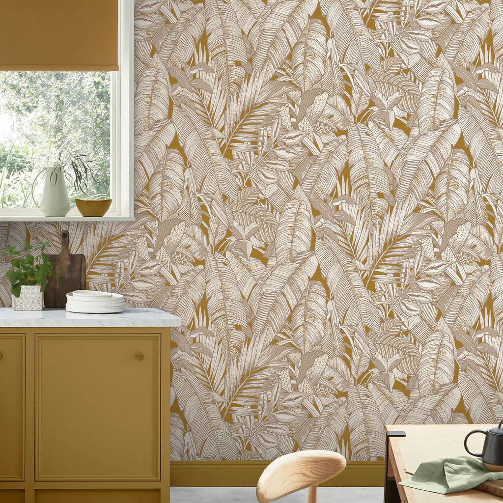 Paradys Wallpaper - Turmeric - Graham & Brown - 119672 - Premier Wallcovering