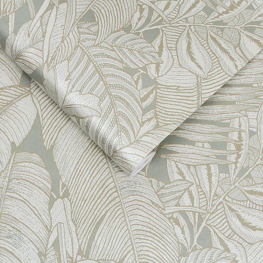 Paradys Wallpaper - Sage - Graham & Brown - 119670 - Premier Wallcovering