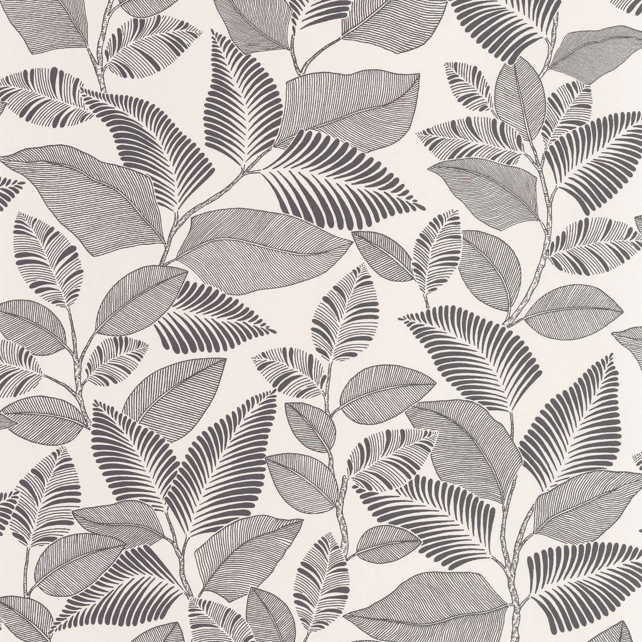 Paraty Rio Wallpaper - Noir Fusain - Casadeco - 201809271 - Premier Wallcovering