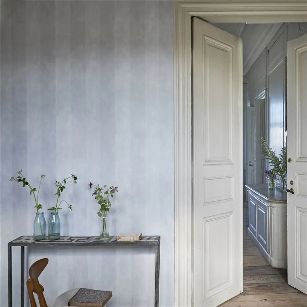 Parchment Stripe Wallpaper - Polished Cement - Designers Guild - PDG720/08 - Premier Wallcovering