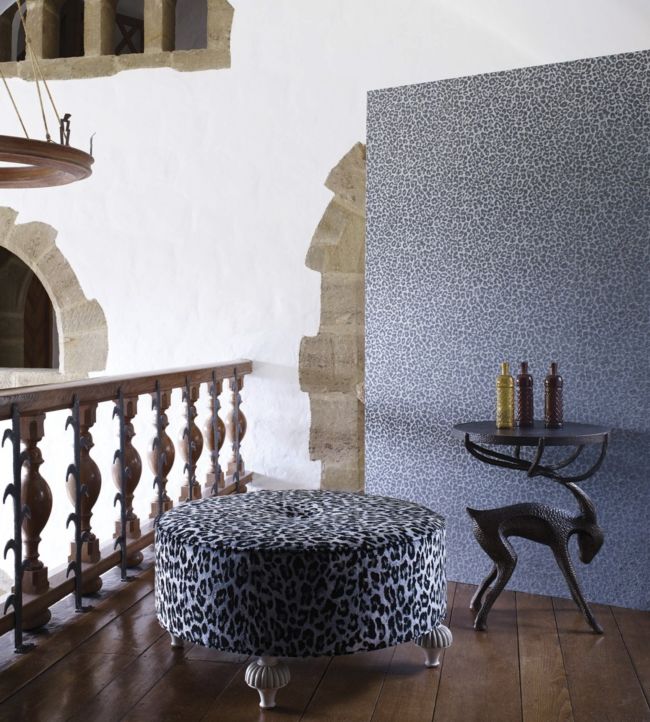 Pardus Wallpaper - Metallic Gilver & Charcoal - Osborne & Little - W6758-03 - Premier Wallcovering