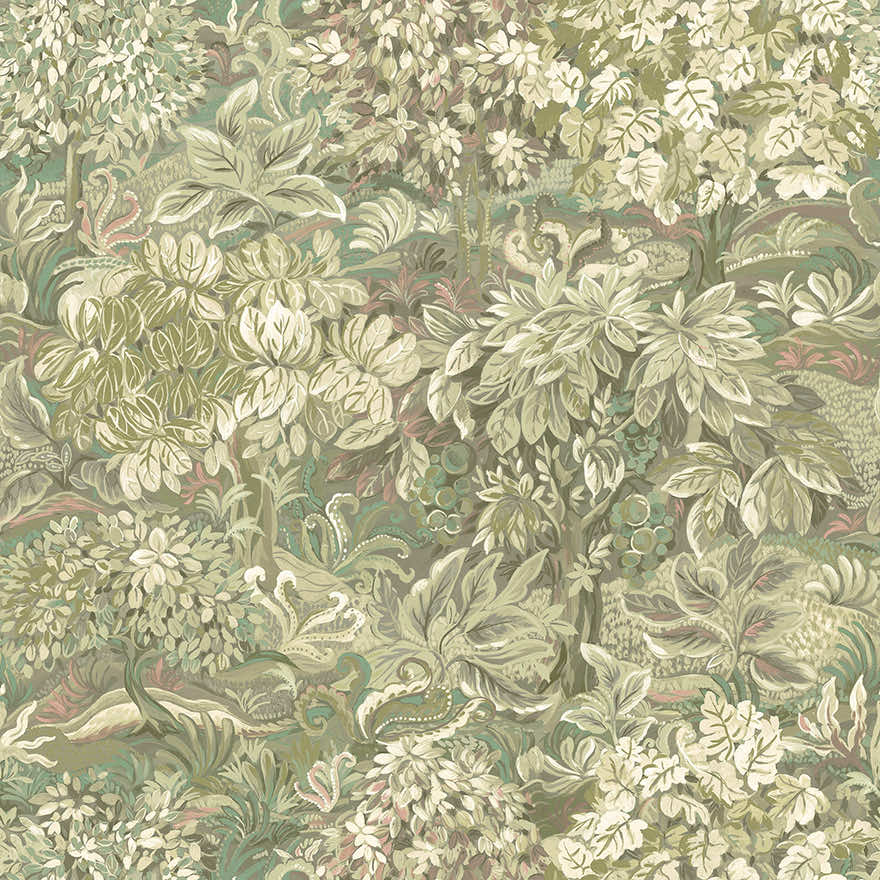 Parsons Wood Wallpaper - Green - Holden Décor - 91630 - Premier Wallcovering