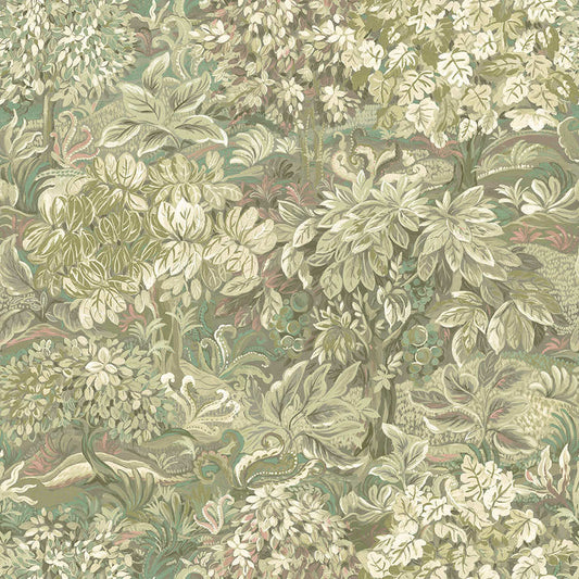 Parsons Wood Wallpaper - Green - Holden Décor - 91630 - Premier Wallcovering