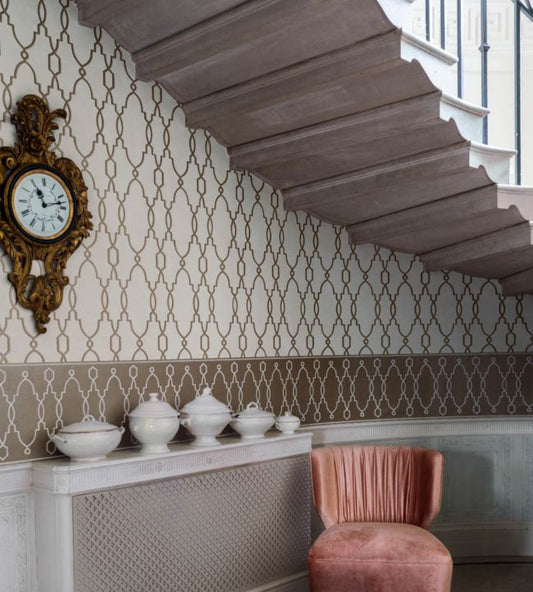 Parterre Wallpaper - Olive Green on White - 99/2005 - Cole & Son - Premier Wallcovering