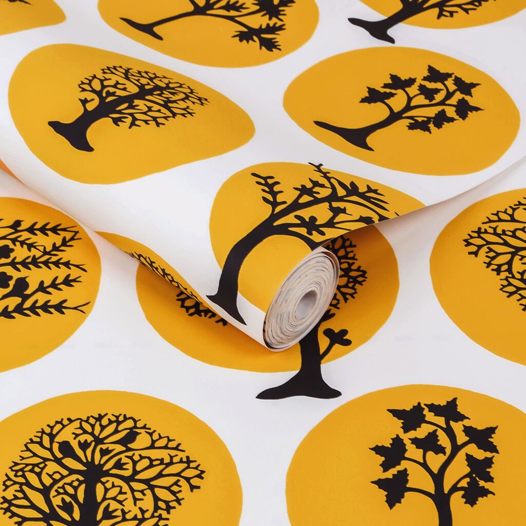 Party Land Wallpaper - Mustard - Graham & Brown - 113470 - Premier Wallcovering