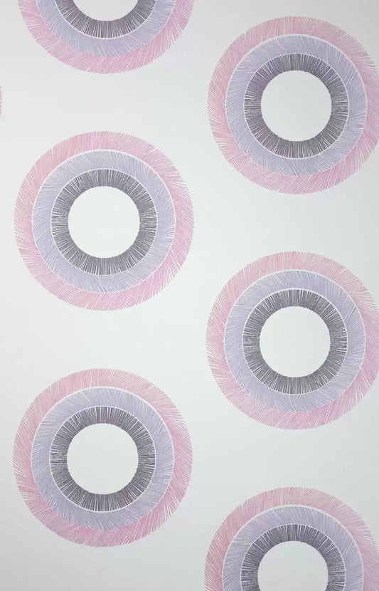 Parure Wallpaper - Linen/Fucsia/Purple - Osborne & Little - W6436-04 - Premier Wallcovering