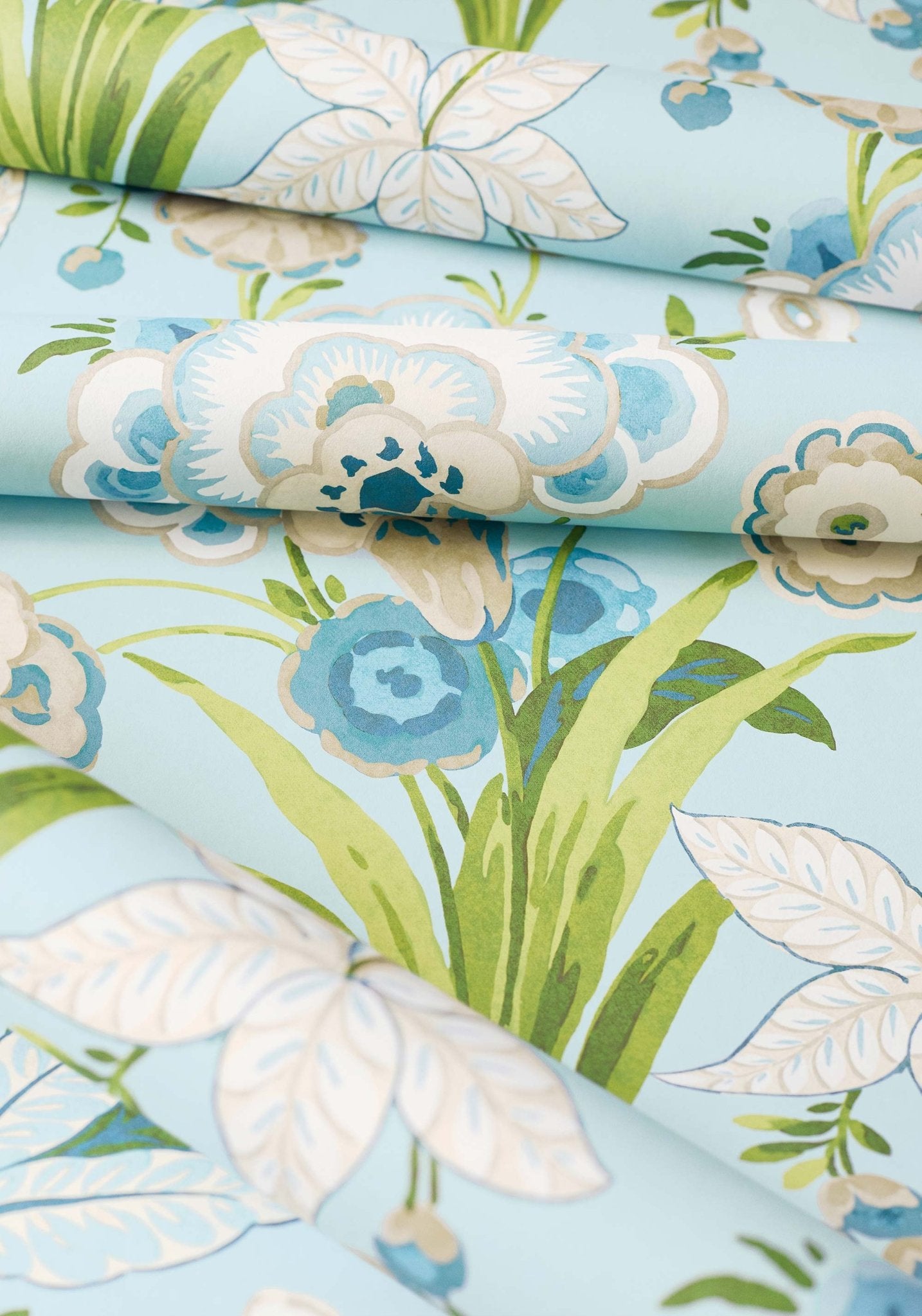 Pasadena Wallpaper - Navy - Thibaut - T20854 - Premier Wallcovering