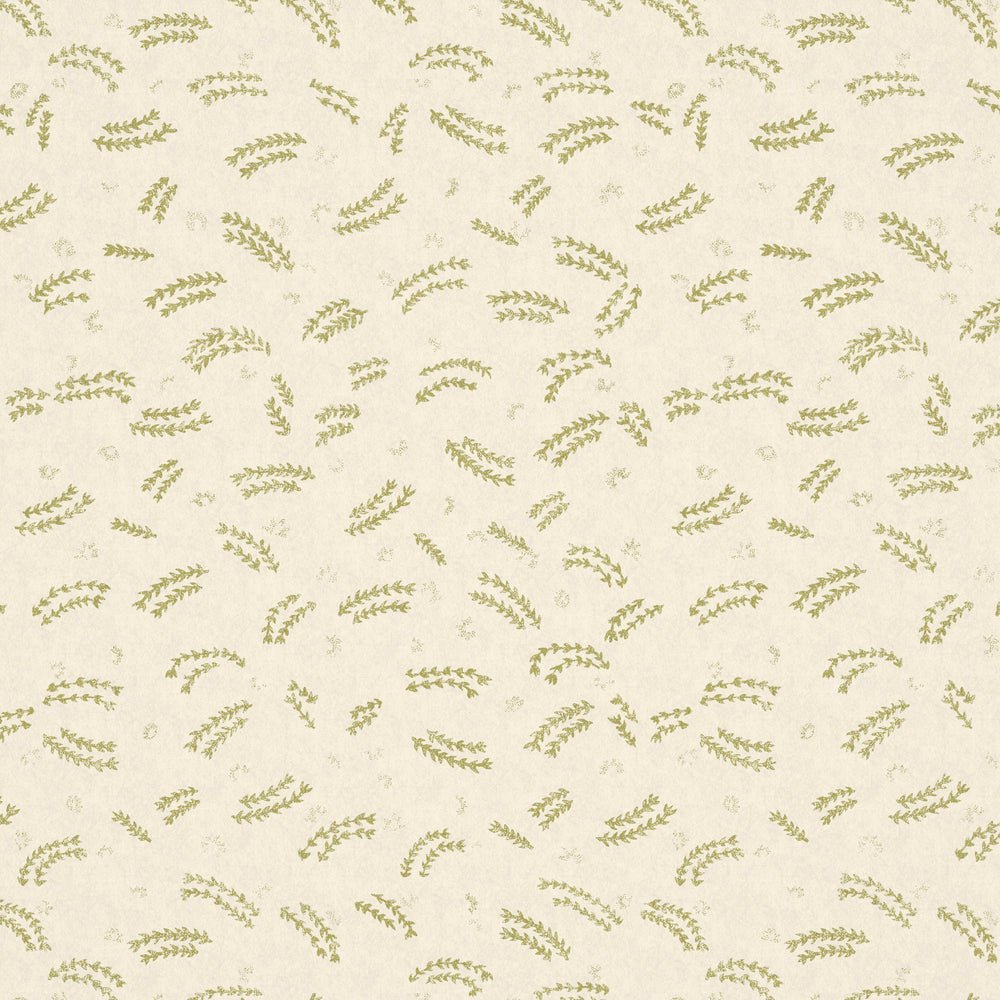 Pasha Sprig Wallpaper - Soft Green - Penny Morrison - PASHA-SOFTGREEN - Premier Wallcovering