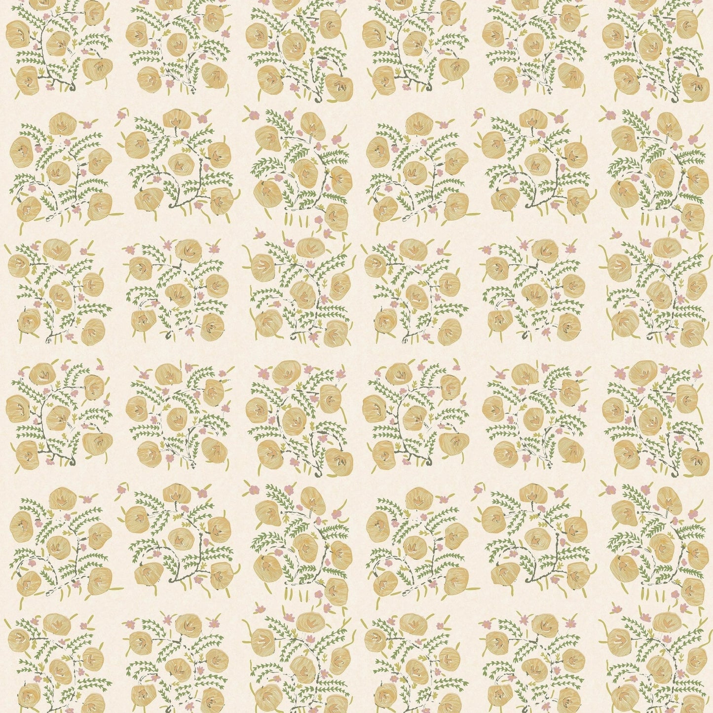 Pasha Wallpaper - Yellow/Green - Penny Morrison - PASHA-YG - Premier Wallcovering