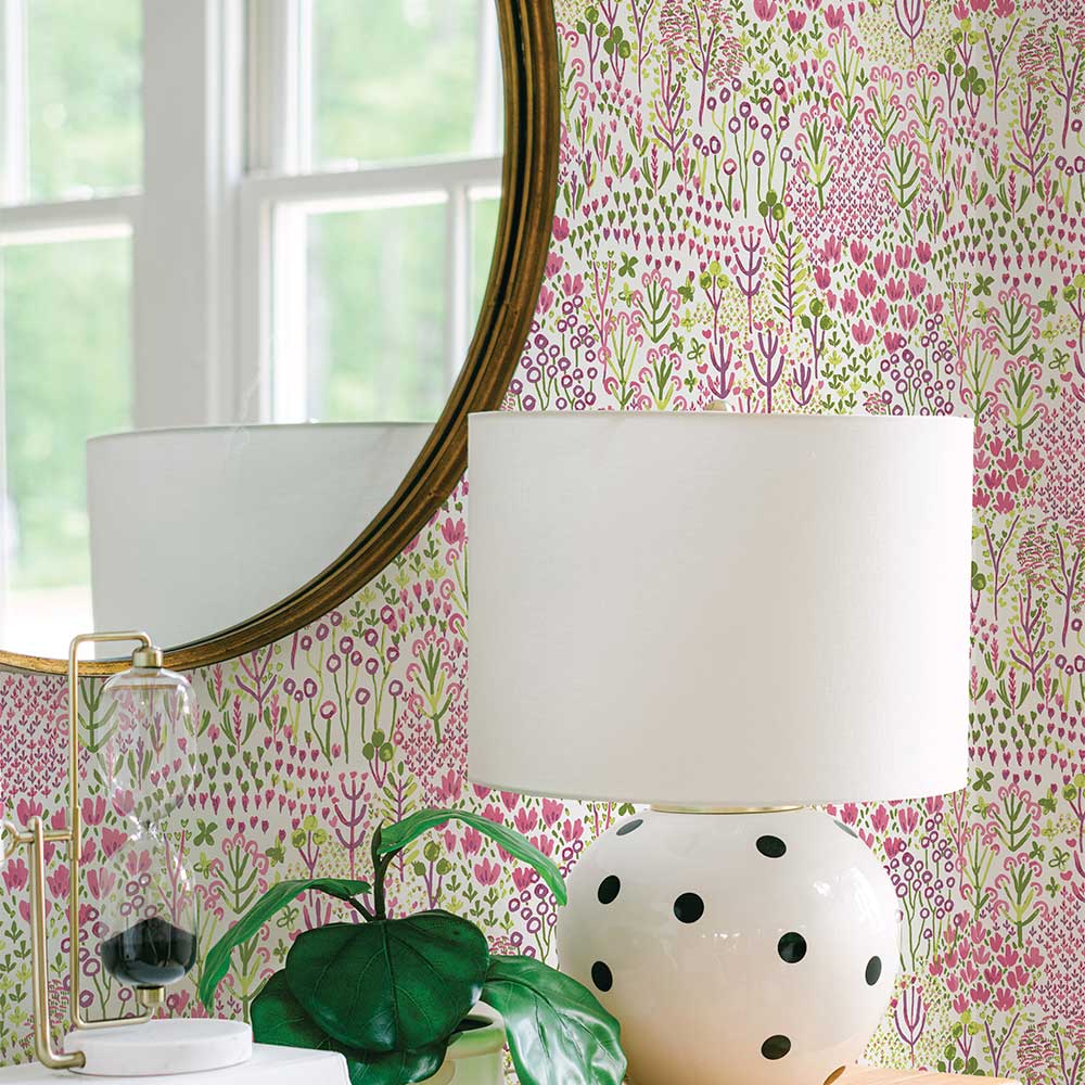Pasture Wallpaper - Pink - A Street Prints - FD26349 - Premier Wallcovering