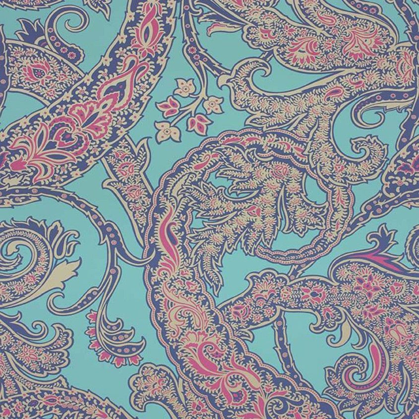 Patara Wallpaper - Jade/Sapphire/Fuchsia - Osborne & Little - W6750-01 - Premier Wallcovering