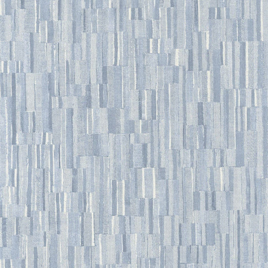 Patch Denim Textiles Wallpaper - Bleu Delave - Casadeco - 87526262 - Premier Wallcovering