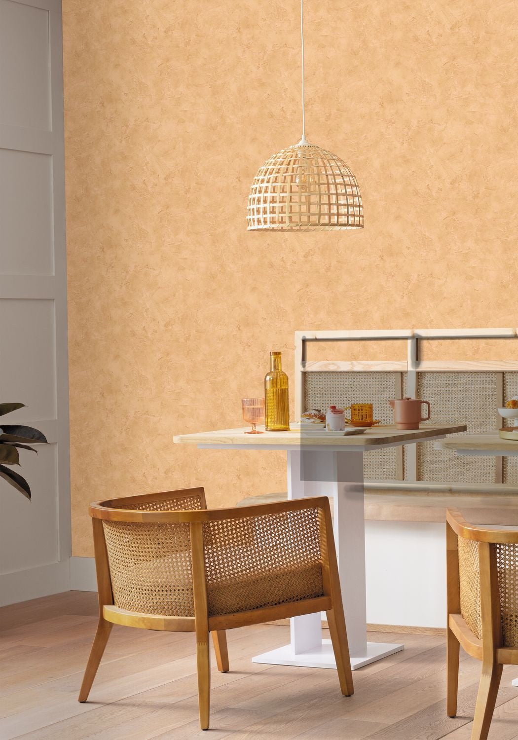 Patine Uni Wallpaper - Ocre - Caselio - 100222219 - Premier Wallcovering