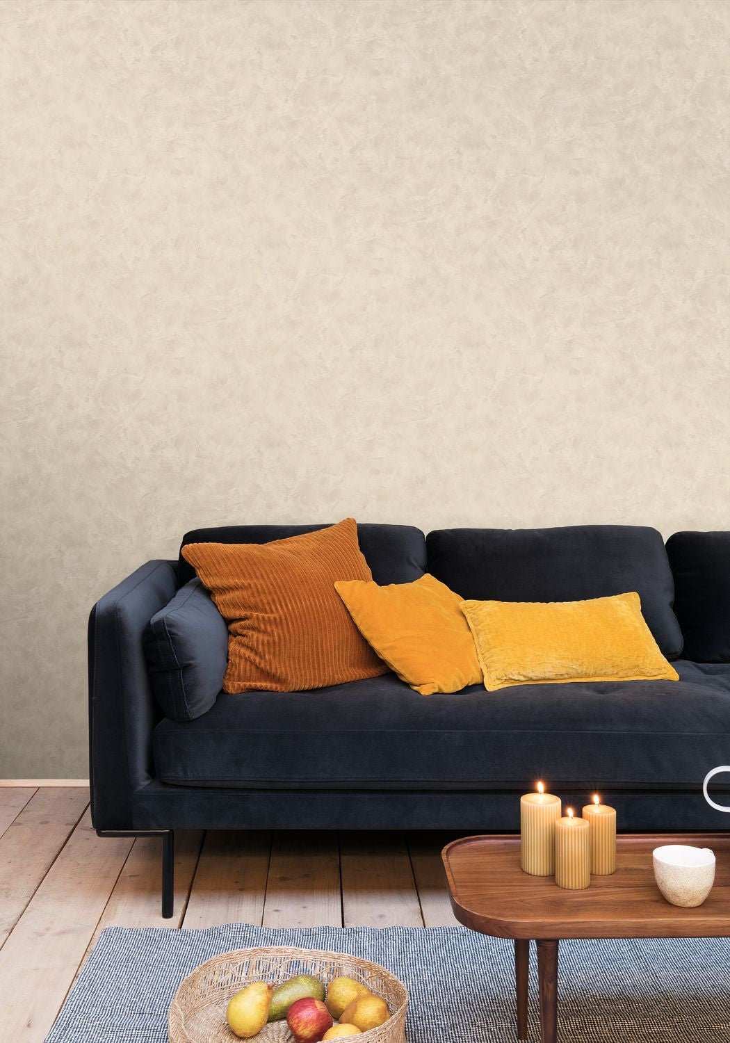 Patine Uni Wallpaper - Beige - Caselio - 100221421 - Premier Wallcovering
