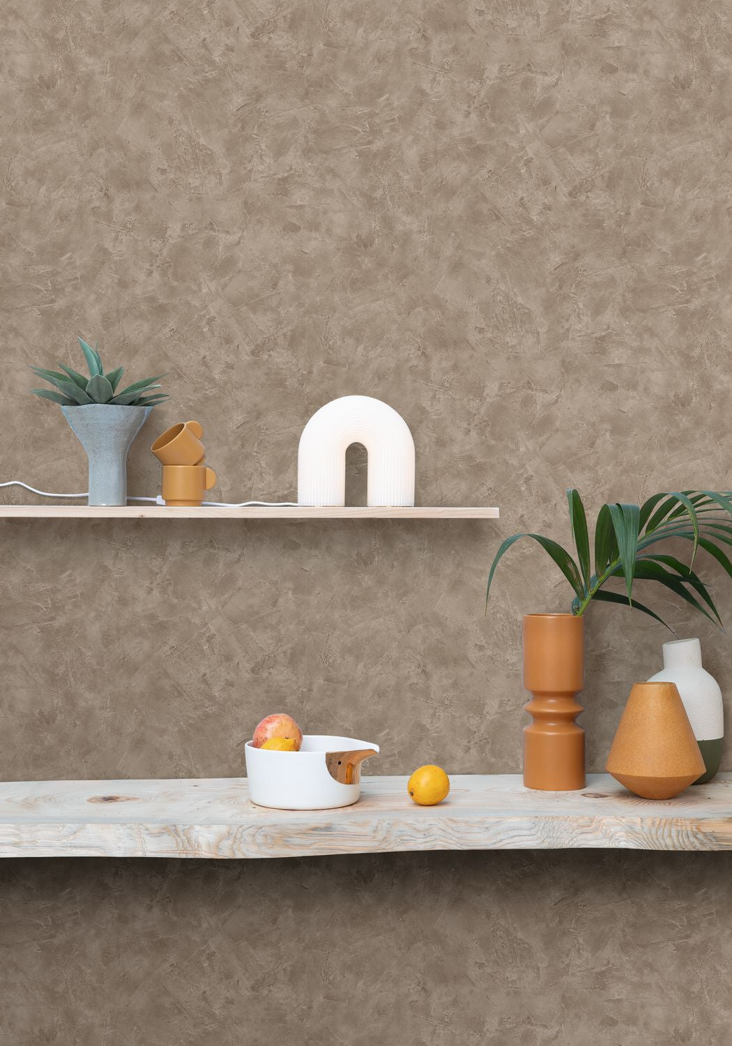 Patine Uni Wallpaper - Chataigne - Caselio - 100221874 - Premier Wallcovering