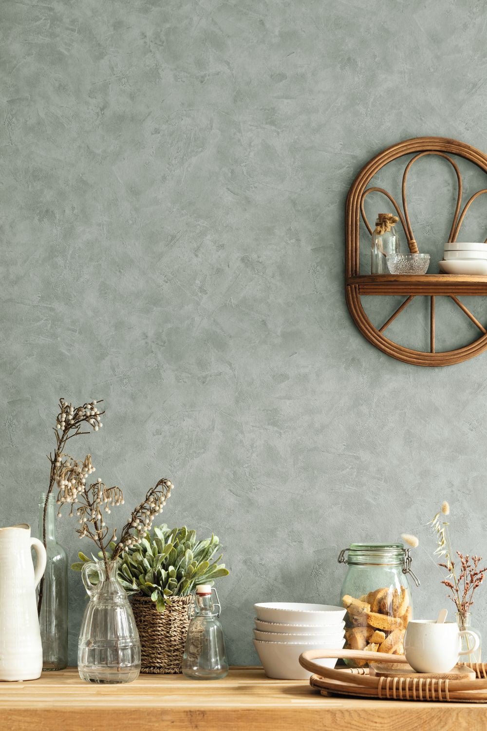 Patine Uni Wallpaper - Amande - Caselio - 100227588 - Premier Wallcovering