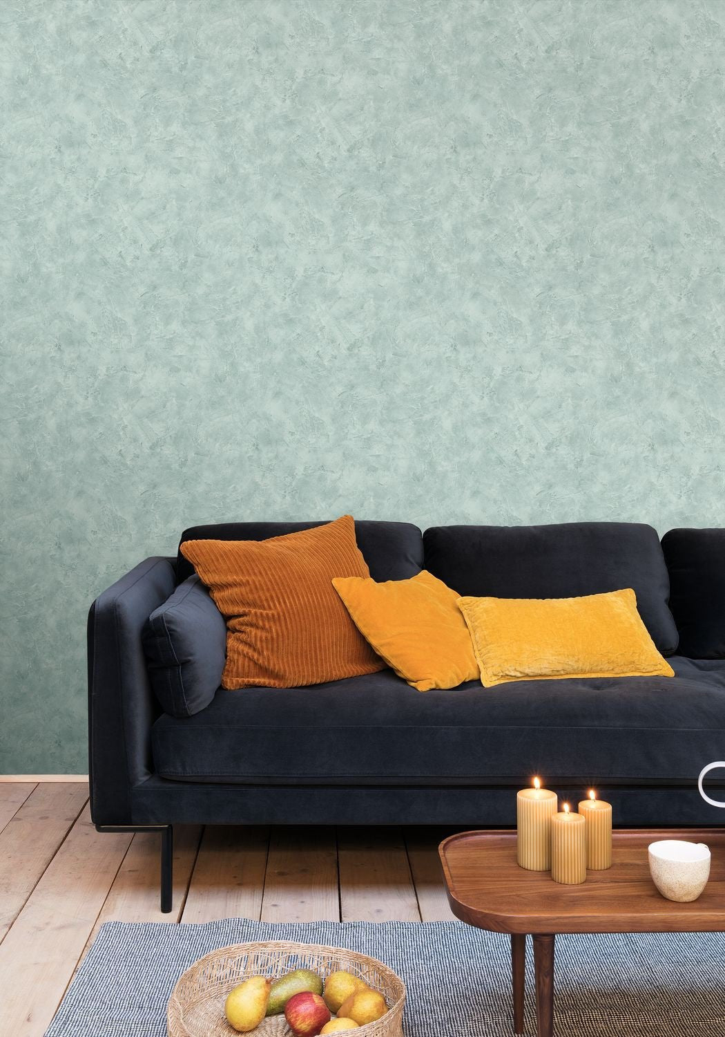 Patine Uni Wallpaper - Vert D'eau - Caselio - 100227256 - Premier Wallcovering