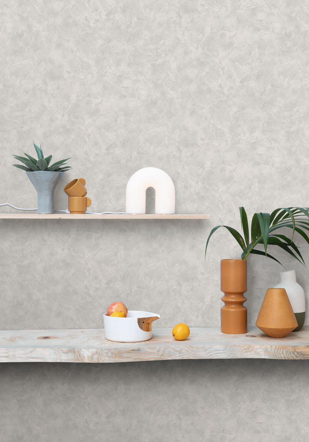 Patine Uni Wallpaper - Argile Clair - Caselio - 100229450 - Premier Wallcovering