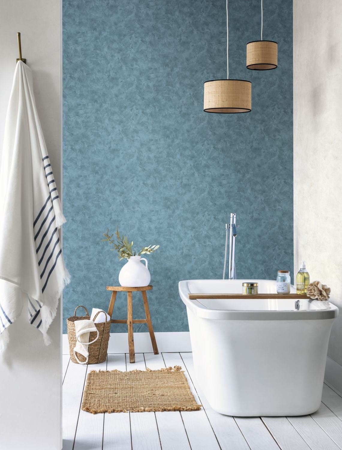 Patine Uni Wallpaper - Blanc - Caselio - 100220000 - Premier Wallcovering