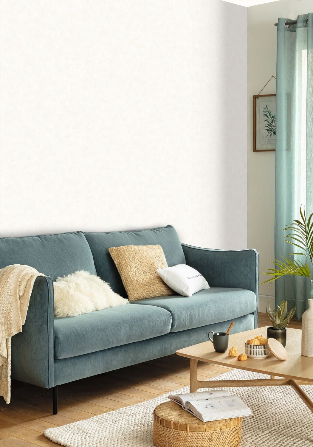 Patine Uni Wallpaper - Beige Clair - Caselio - 100221256 - Premier Wallcovering