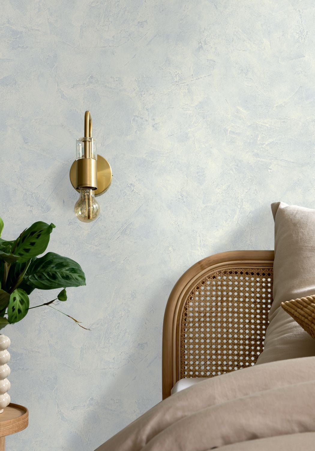 Patine Uni Wallpaper - Bleu Ciel - Caselio - 100226044 - Premier Wallcovering