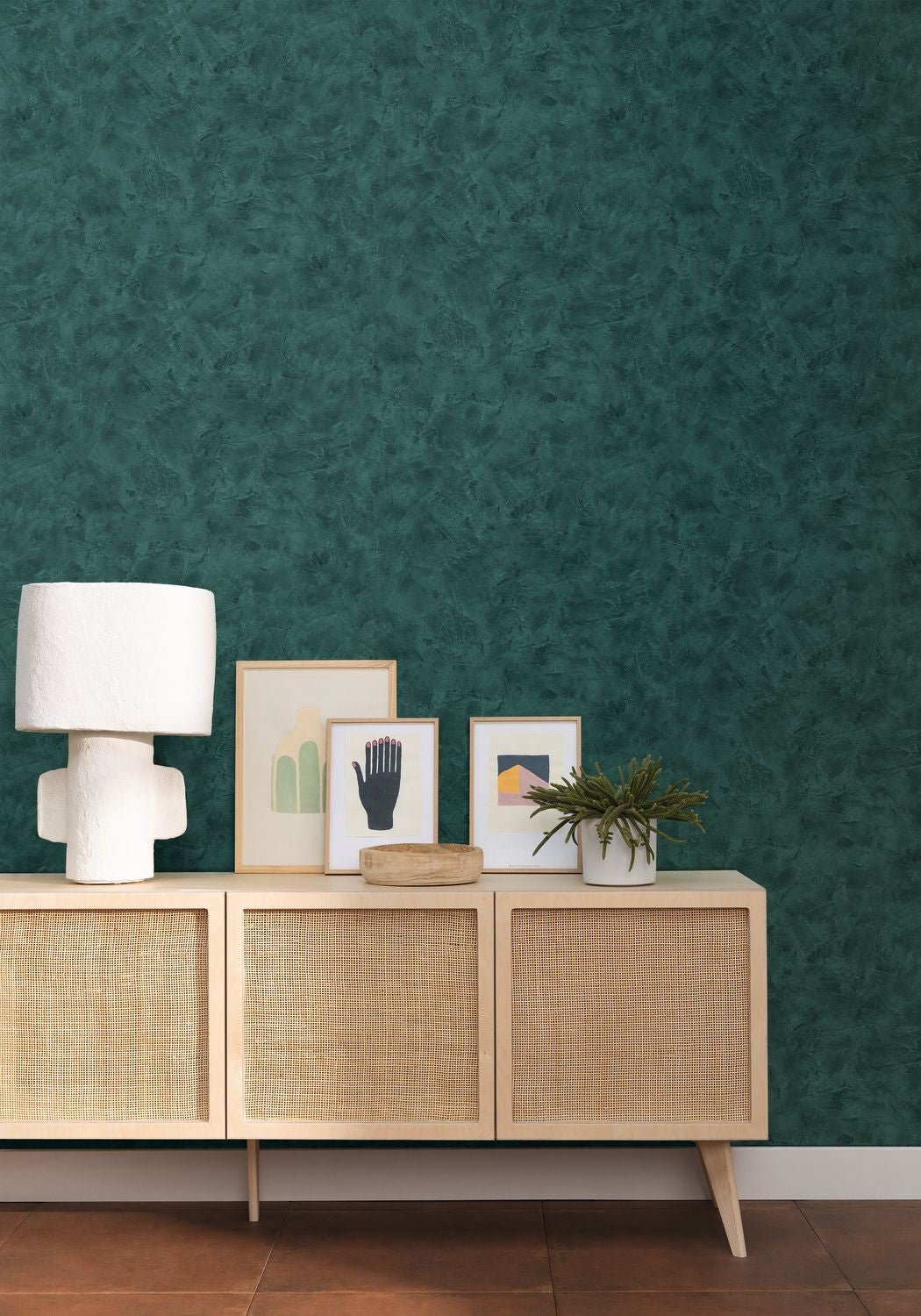 Patine Uni Wallpaper - Vert Sapin - Caselio - 100227979 - Premier Wallcovering