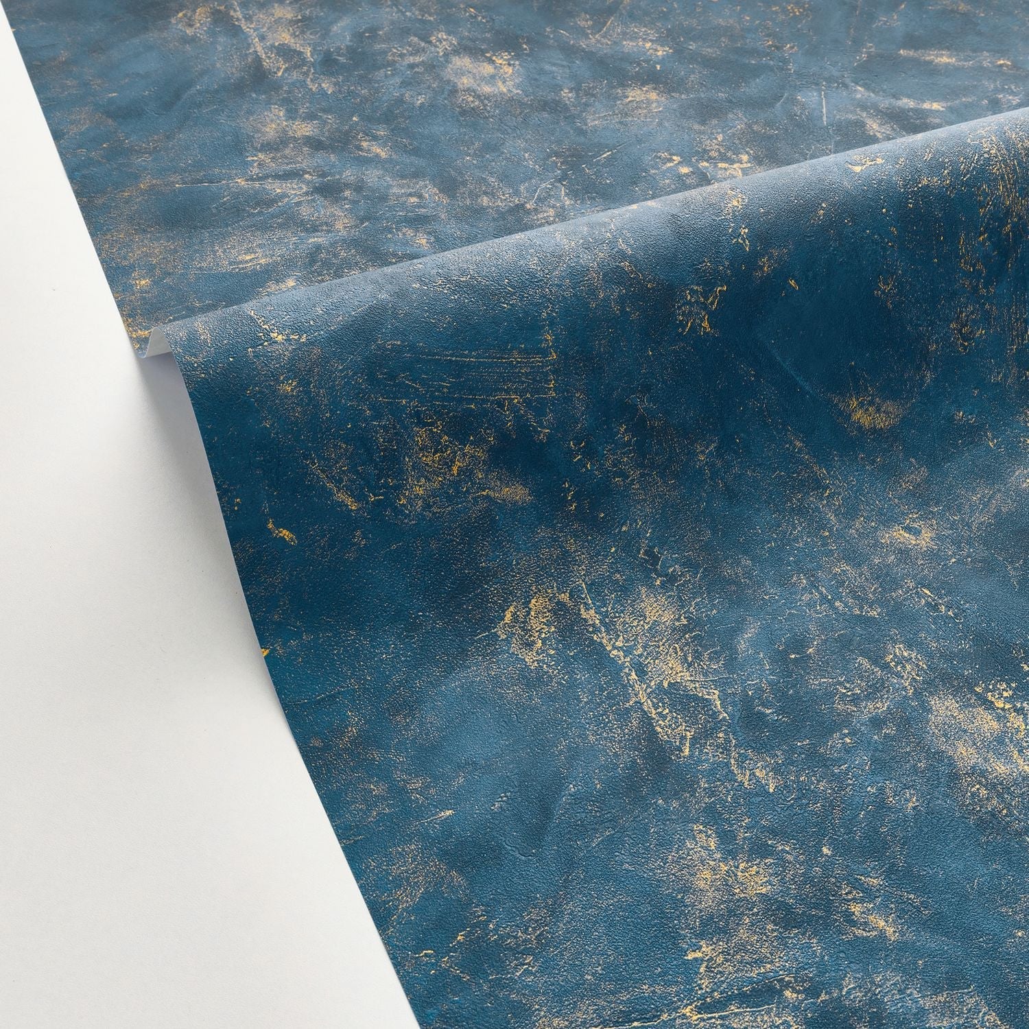 Patine Uni Wallpaper - Bleu Nuit - Caselio - 100226520 - Premier Wallcovering