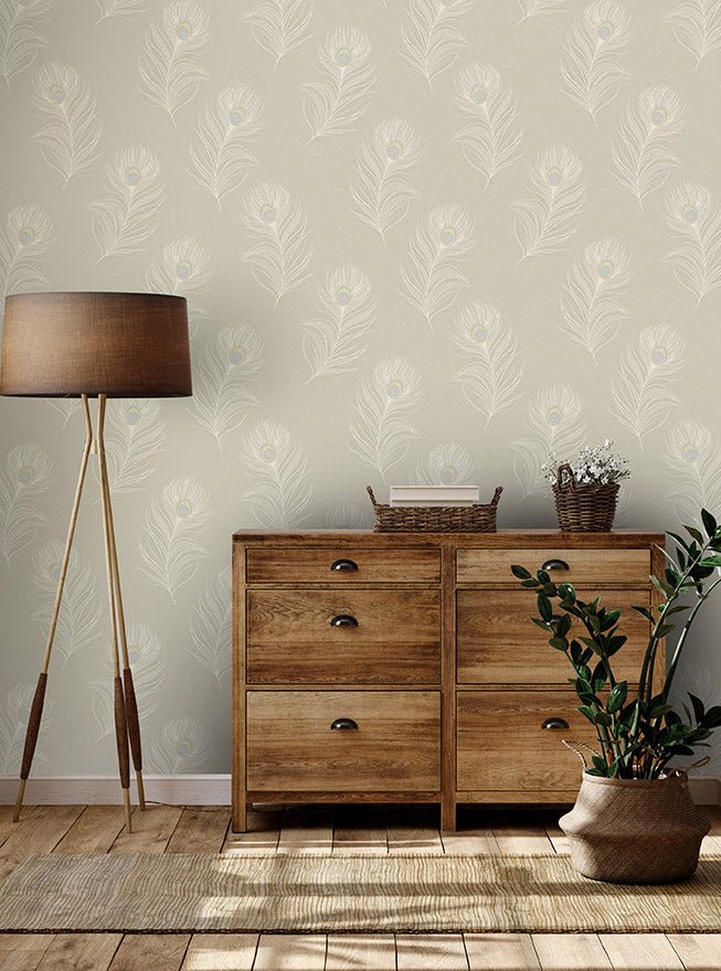Pavona Wallpaper - Taupe - Holden Décor - 36242 - Premier Wallcovering
