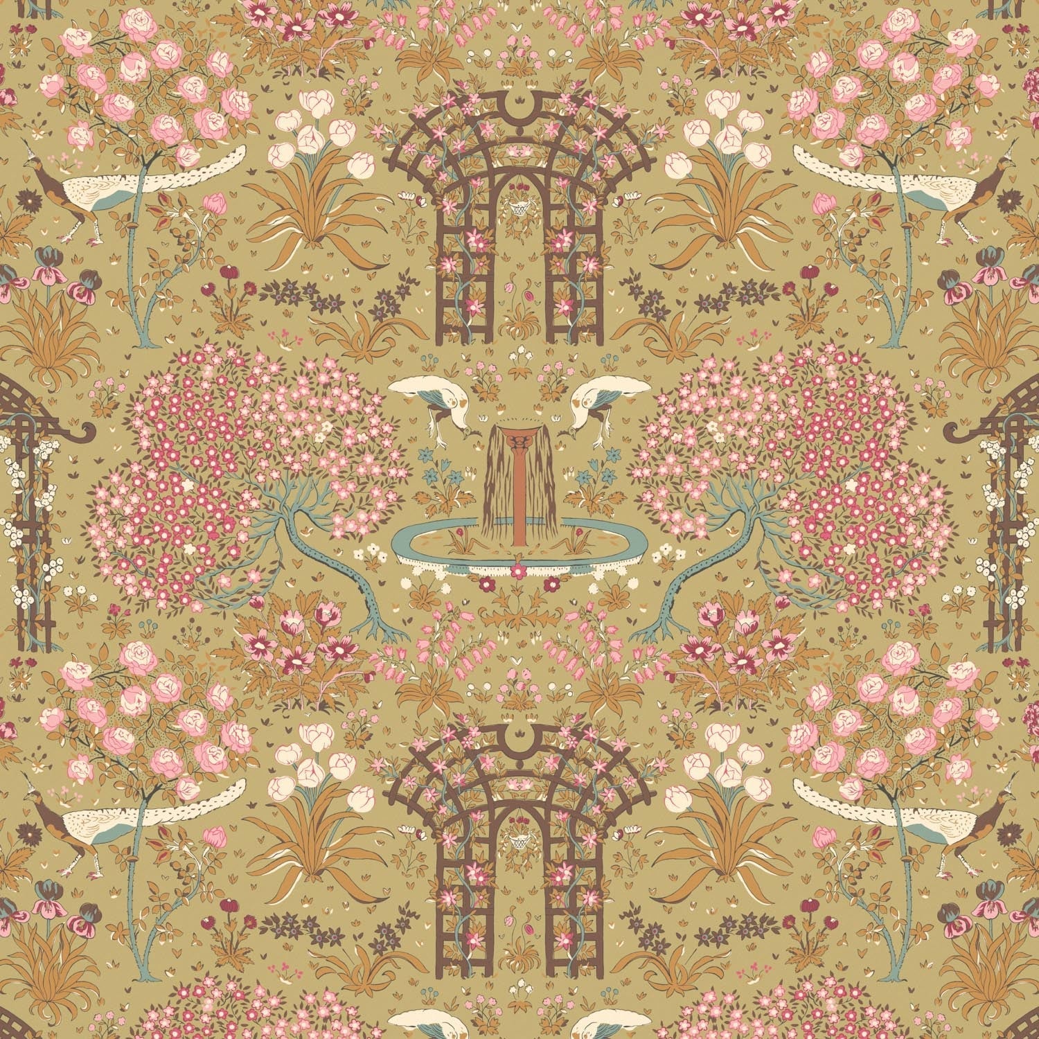 Pavone Wallpaper - Antique - Warner House - Premier Wallcovering
