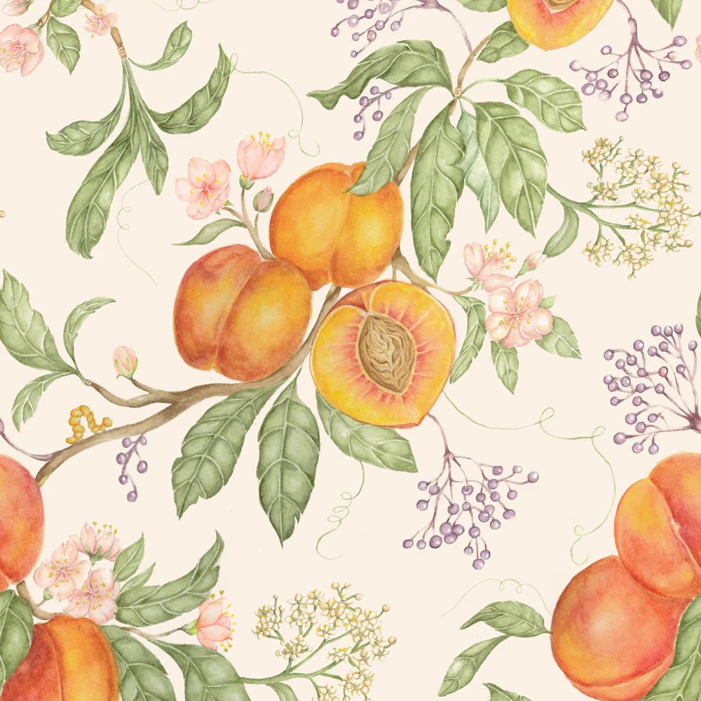 Peach Harvest Wallpaper - Orange - Voyage Maison - PHARVES/WPO/MUL - Premier Wallcovering