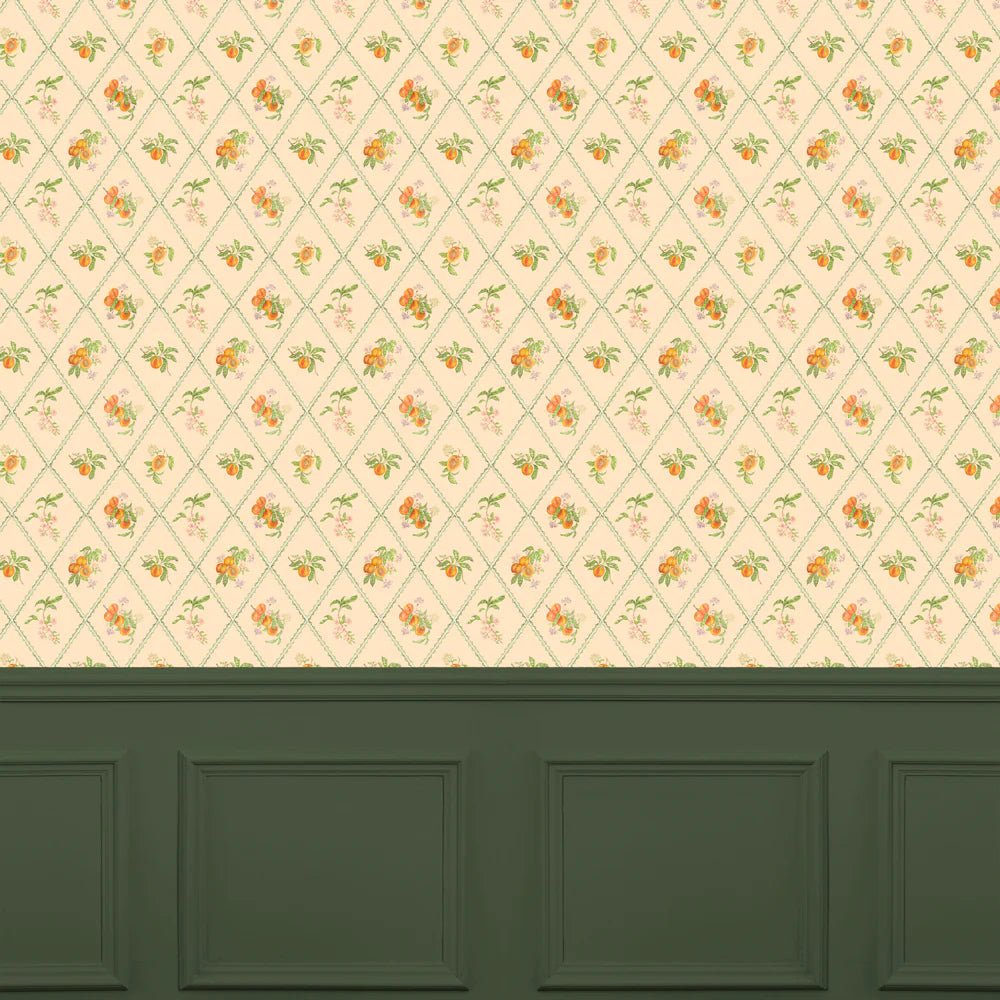 Peach Trellis Wallpaper - Melba - Voyage Maison - PTRELLI/WPO/MEL - Premier Wallcovering
