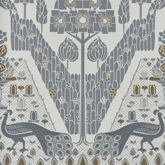 Peacock Topiary Wallpaper - Monochrome - 1838 wallcoverings - 2311 - 172 - 01 - Premier Wallcovering