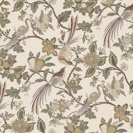 Peacock Trail Wallpaper - Antique - Warner House - Premier Wallcovering