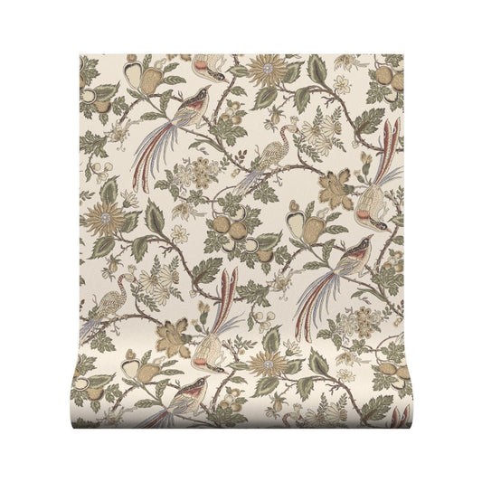 Peacock Trail Wallpaper - Antique - Warner House - Premier Wallcovering