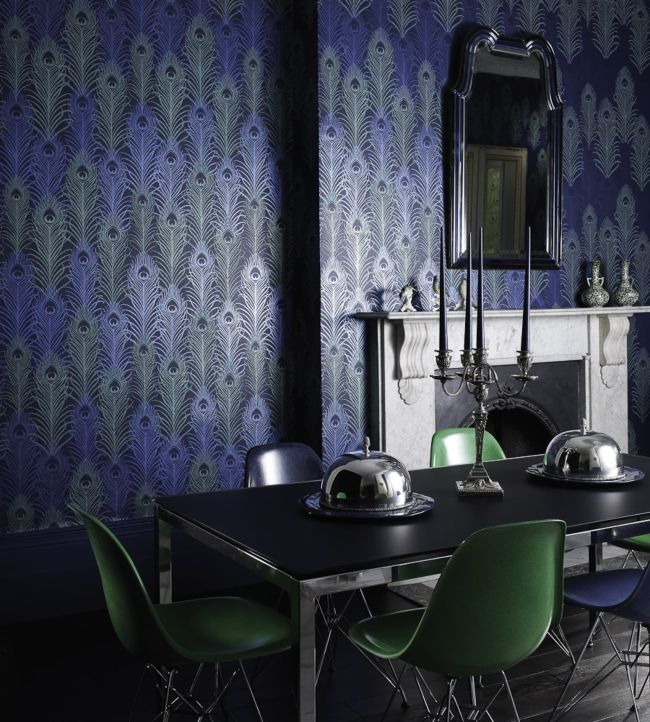 Peacock Wallpaper - Jade/ Metallic Antique Gold - Matthew Williamson - W6541-02 - Premier Wallcovering