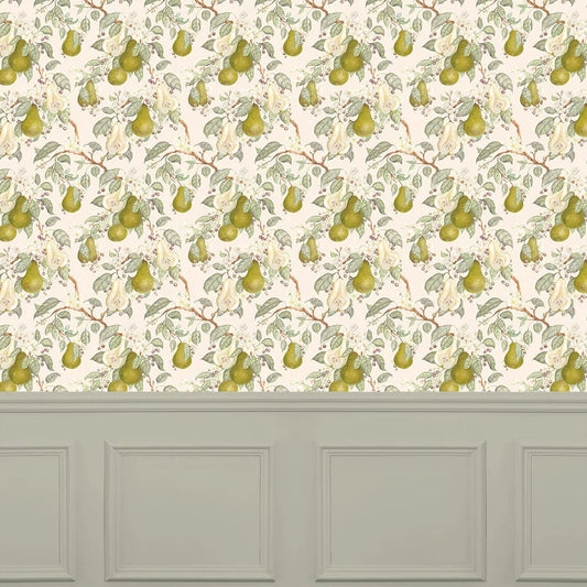 Pear Orchard Wallpaper - Cream - Voyage Maison - PORCHAR/WPO/CRE - Premier Wallcovering