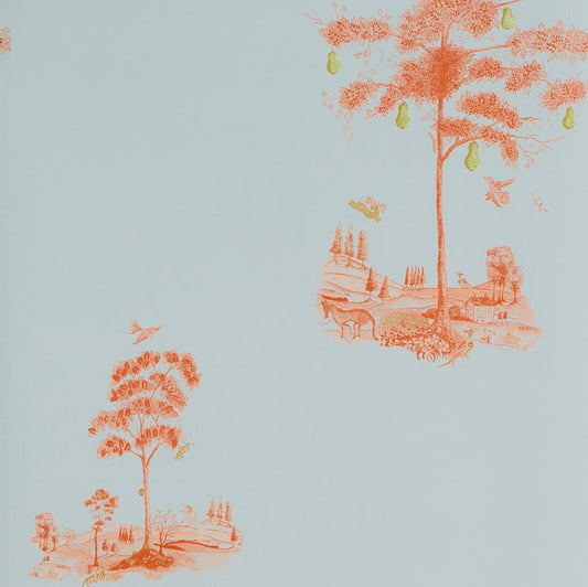 Pear Tree Wallpaper - Sunset Orange - Andrew Martin - KKPTSO - Premier Wallcovering