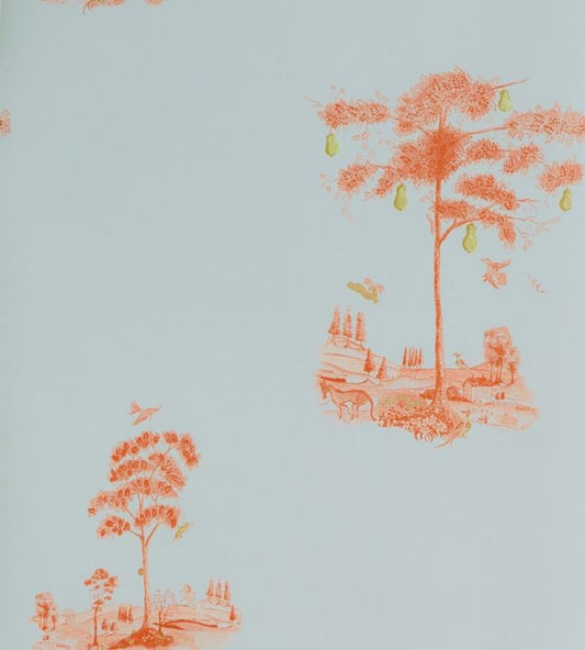 Pear Tree Wallpaper - Sunset Orange - Andrew Martin - KKPTSO - Premier Wallcovering