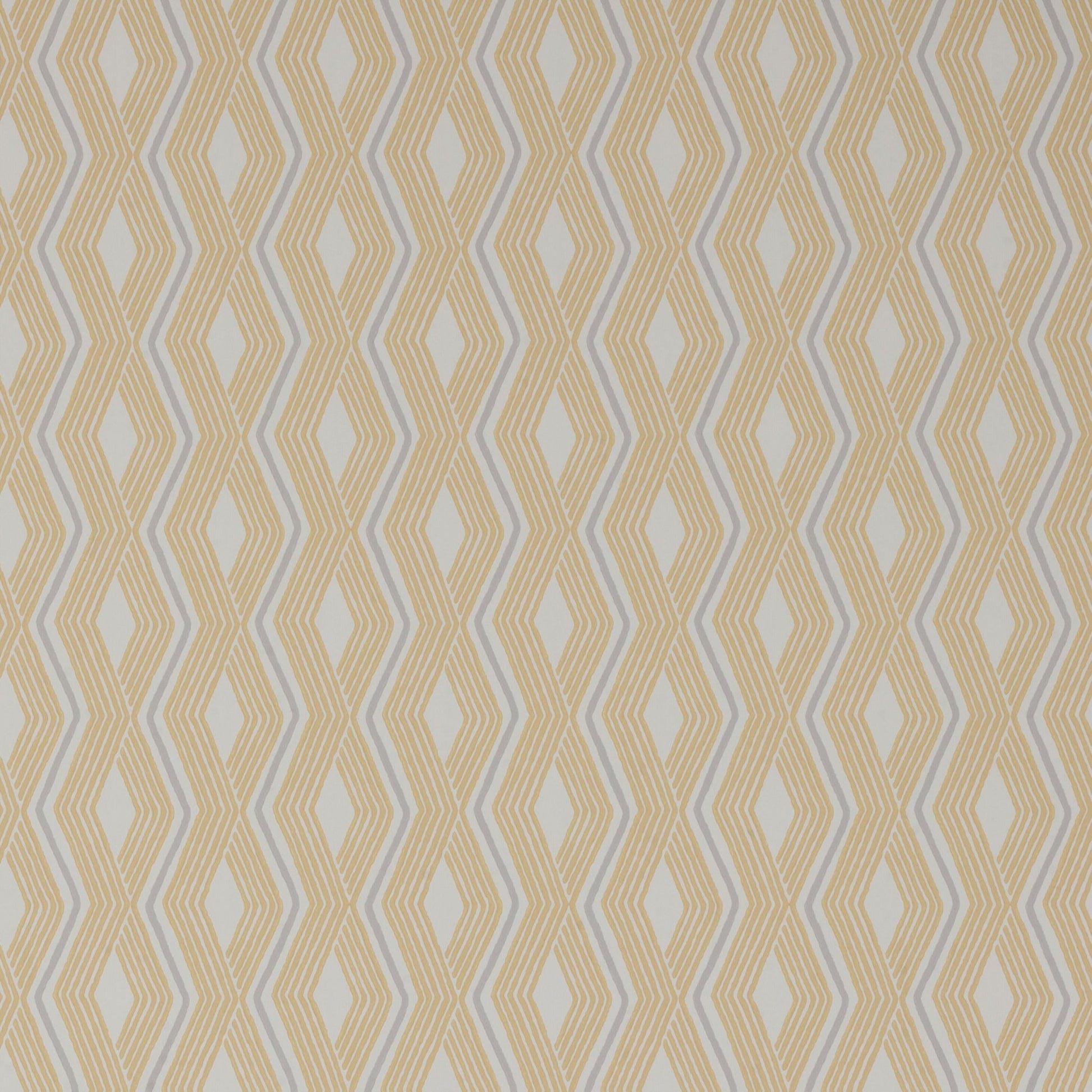 Pemba Wallpaper - Yellow/Grey - J177W - 01 - Jane Churchill - Premier Wallcovering