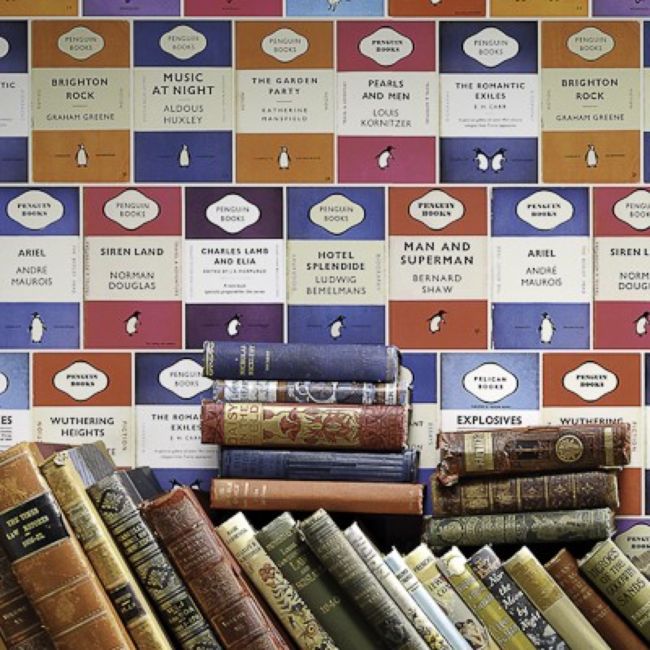 Penguin Library Wallpaper - Multi - Osborne & Little - W6498-01 - Premier Wallcovering