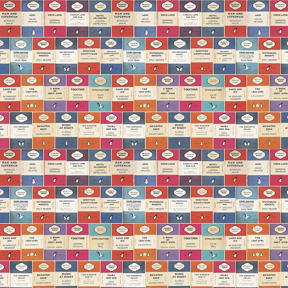 Penguin Library Wallpaper - Multi - Osborne & Little - W6498-01 - Premier Wallcovering
