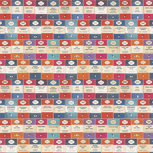 Penguin Library Wallpaper - Multi - Osborne & Little - W6498-01 - Premier Wallcovering