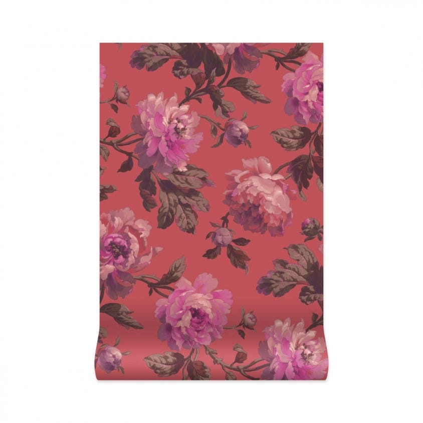 Peoneden Wallpaper - Chinese Red - House of Hackney - 1 - WA - PEO - DI - RED - XXX - Premier Wallcovering