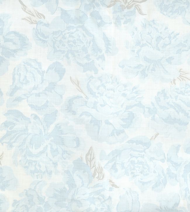Peonies Fabric - Pale Blue - Christopher Farr Cloth - CF127 - 05 - Premier Wallcovering
